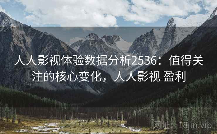 人人影视体验数据分析2536：值得关注的核心变化，人人影视 盈利